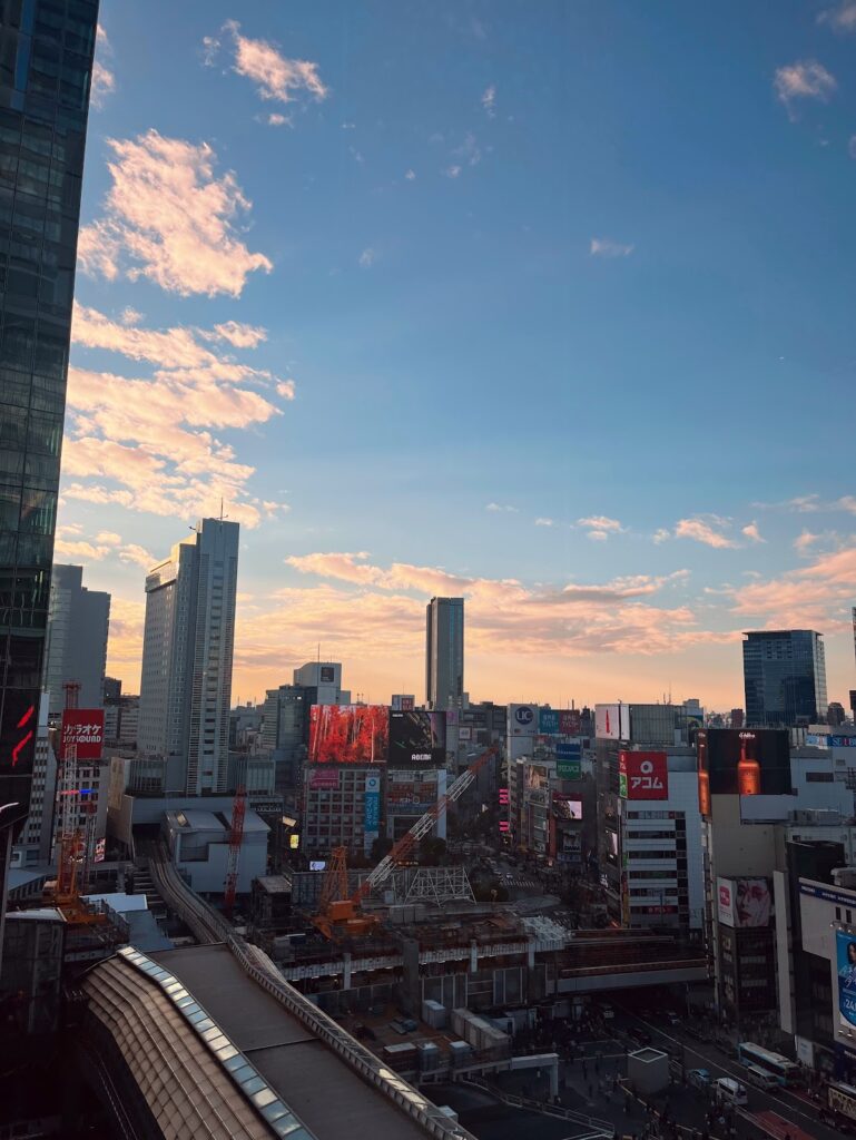 渋谷の夕焼け
